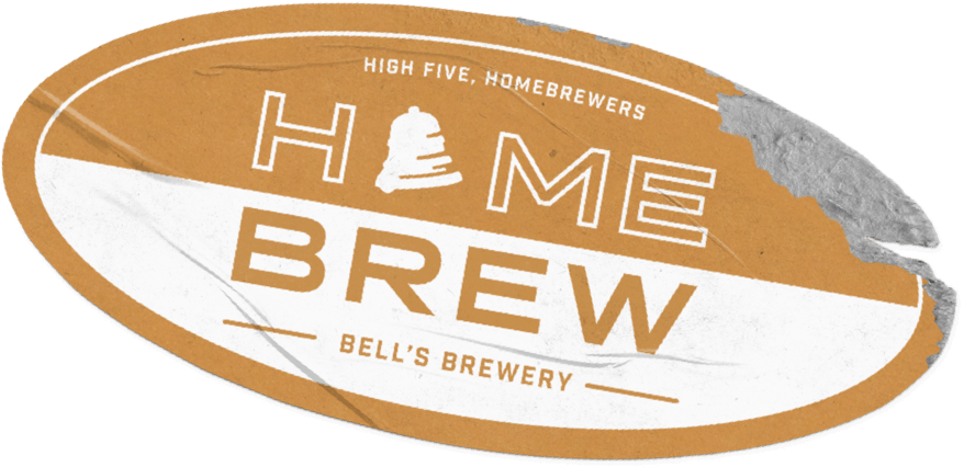 a worn sticker promoting home-brewing.