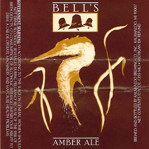 a vintage Amber ale label from beer history