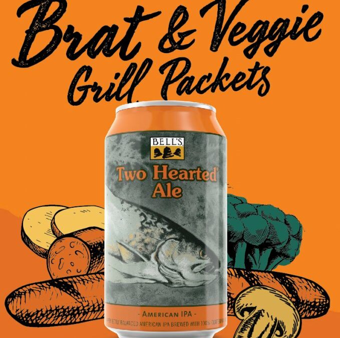 Try this recipe for Two Hearted Veggie and Brat Grill Packets