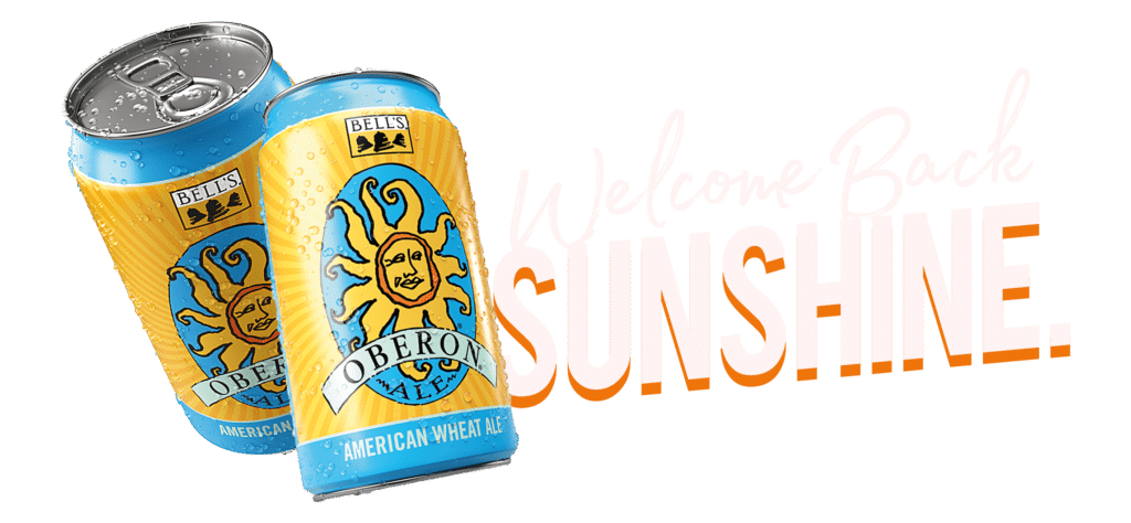 Oberon cans with the text 