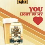 A can and pint of Light Hearted with the text "You Light Up My Heart"