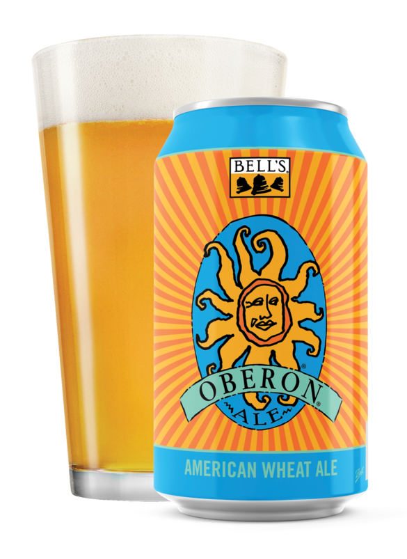 Cooler filled with ice and cans of Oberon