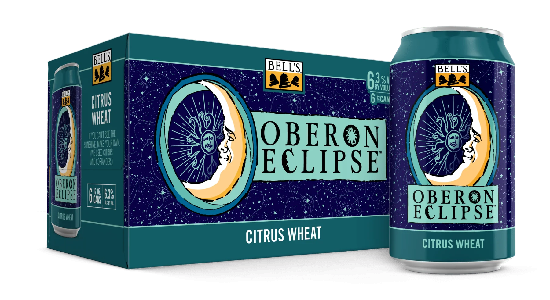 A six pack of Oberon Eclipse 12 ounce cans