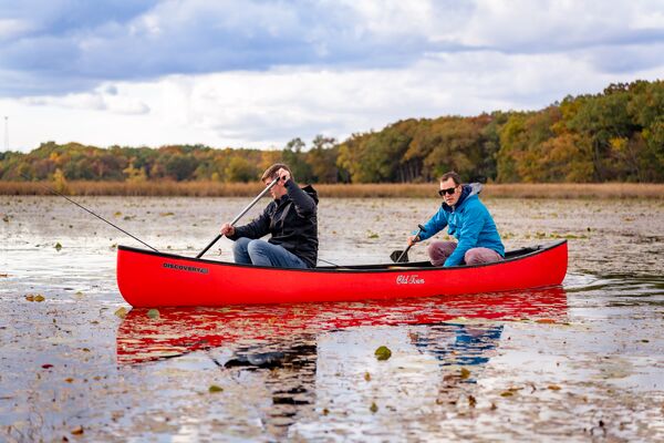 Two people kayaking